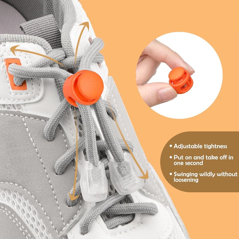 Binxus 100 Pcs Assorted Color Plastic Double Hole Spring Cord Lock End Stopper Fastener Slider Toggles Clip for Parachute Buckle - Image 4